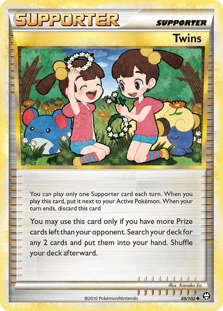 Twins 89/102, HS—Triumphant Pokémon card