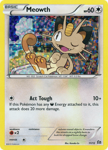 Meowth 11/12 from McDonald's Collection 2016