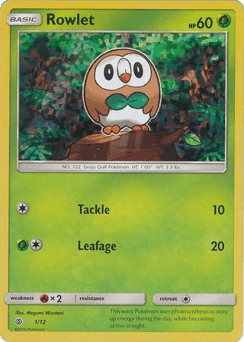 Rowlet 1/12, McDonald's Collection 2017