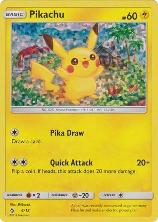 Pikachu 4/12 from McDonald's Collection 2018