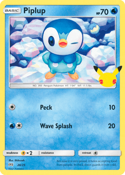 Piplup 20/25, McDonald's Collection 2021
