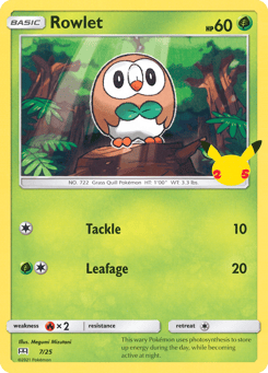 Rowlet 7/25, McDonald's Collection 2021