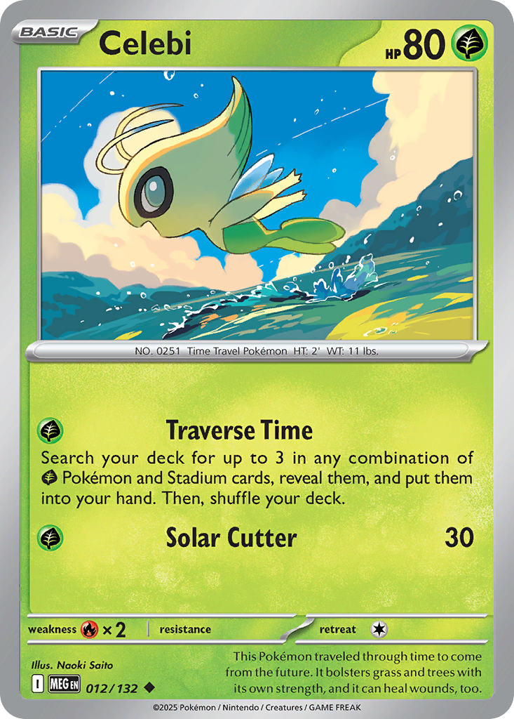 Celebi 12/132, Mega Evolution Pokémon card