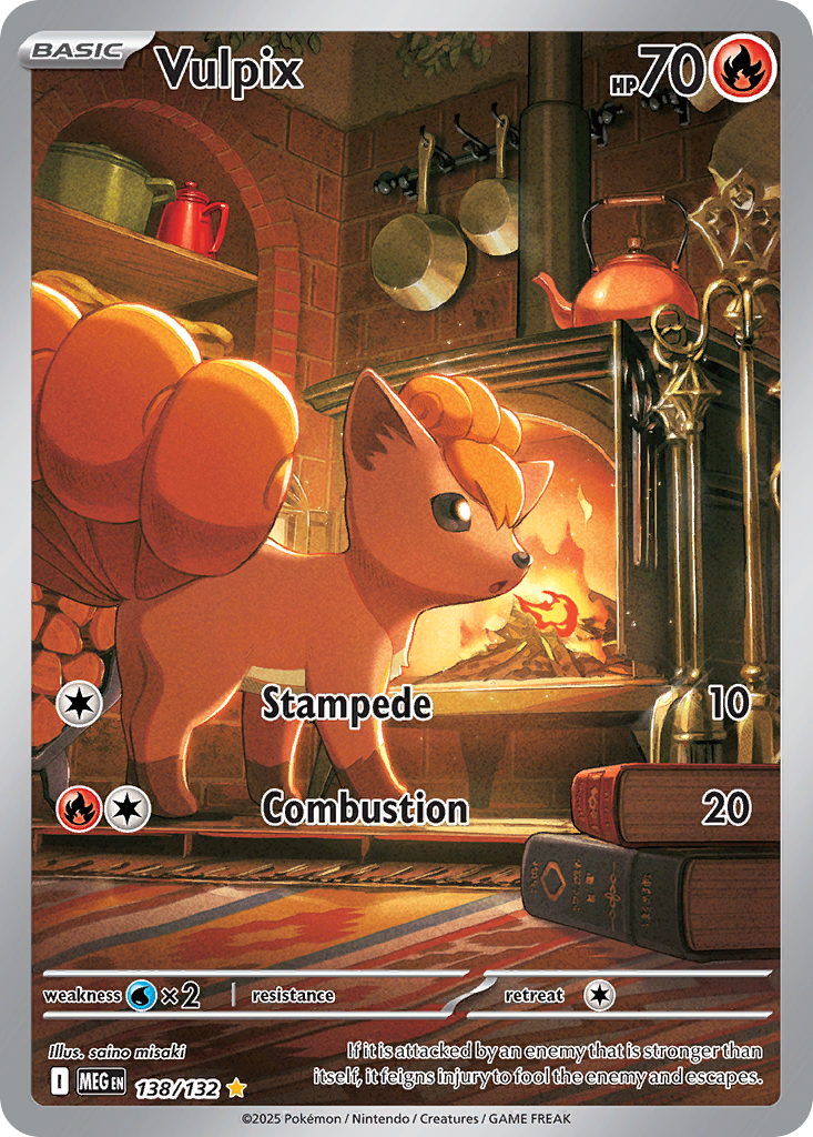 Vulpix 138/132, Mega Evolution Pokémon card