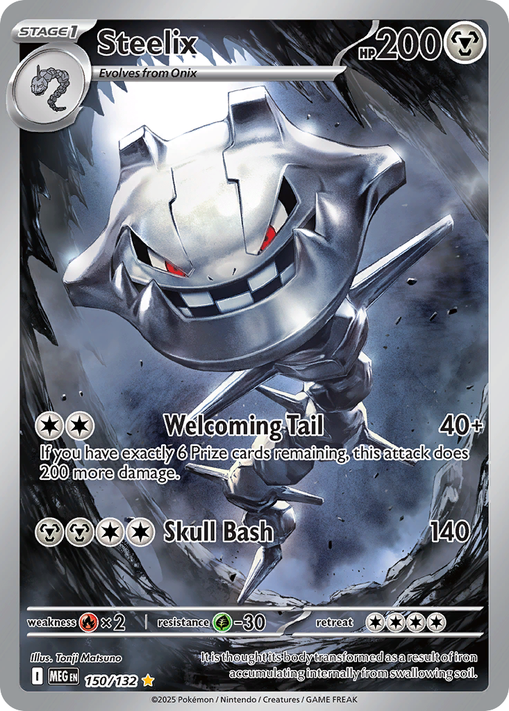 Steelix 150/132, Mega Evolution Pokémon card