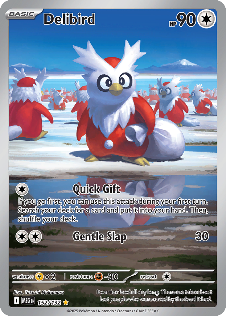 Delibird 152/132, Mega Evolution Pokémon card