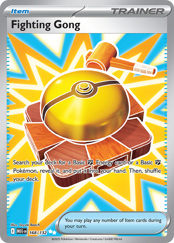 Fighting Gong 168/132, Mega Evolution Pokémon card