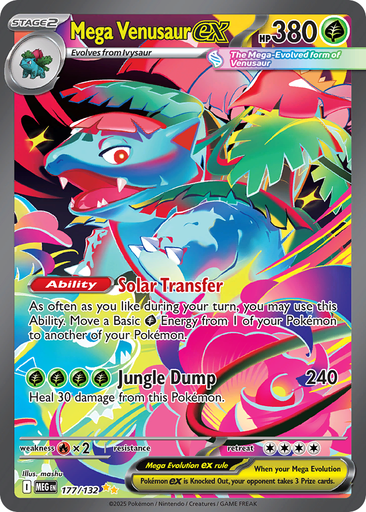 Mega Venusaur ex 177/132, Mega Evolution Pokémon card