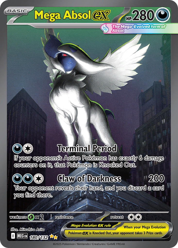 Mega Absol ex 180/132, Mega Evolution Pokémon card
