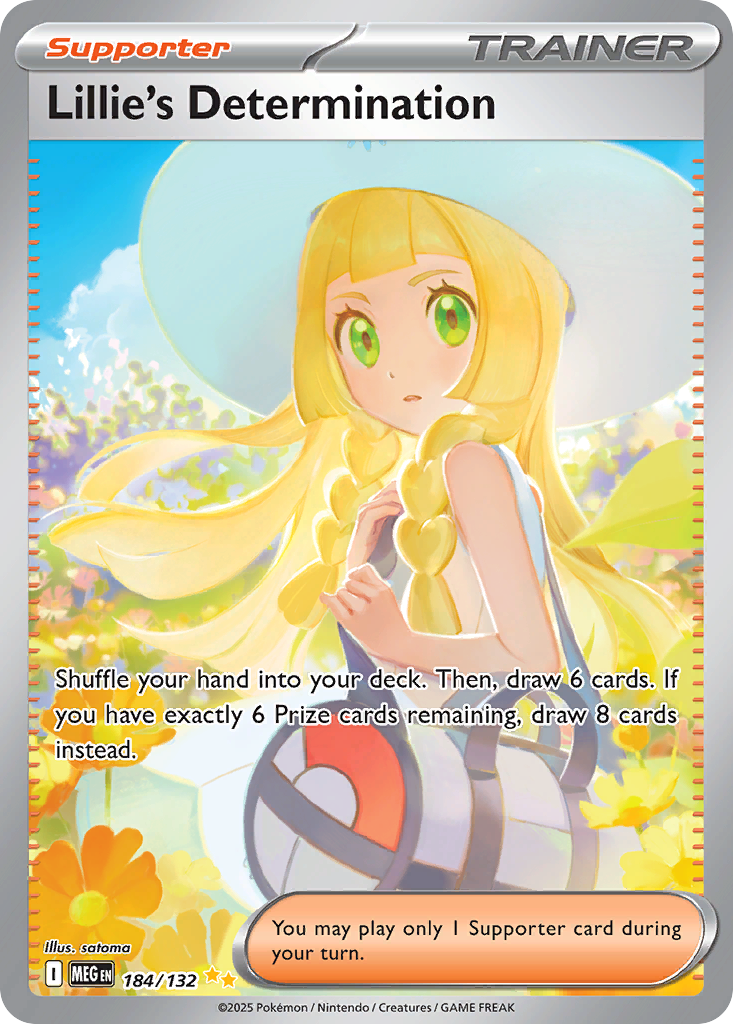 Lillie's Determination 184/132, Mega Evolution Pokémon card