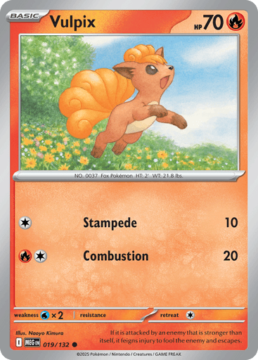 Vulpix 19/132 from Mega Evolution