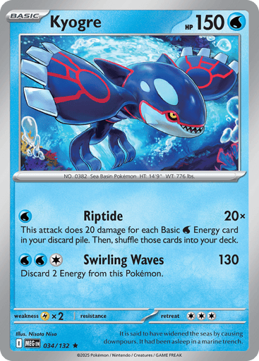 Kyogre 34/132 from Mega Evolution