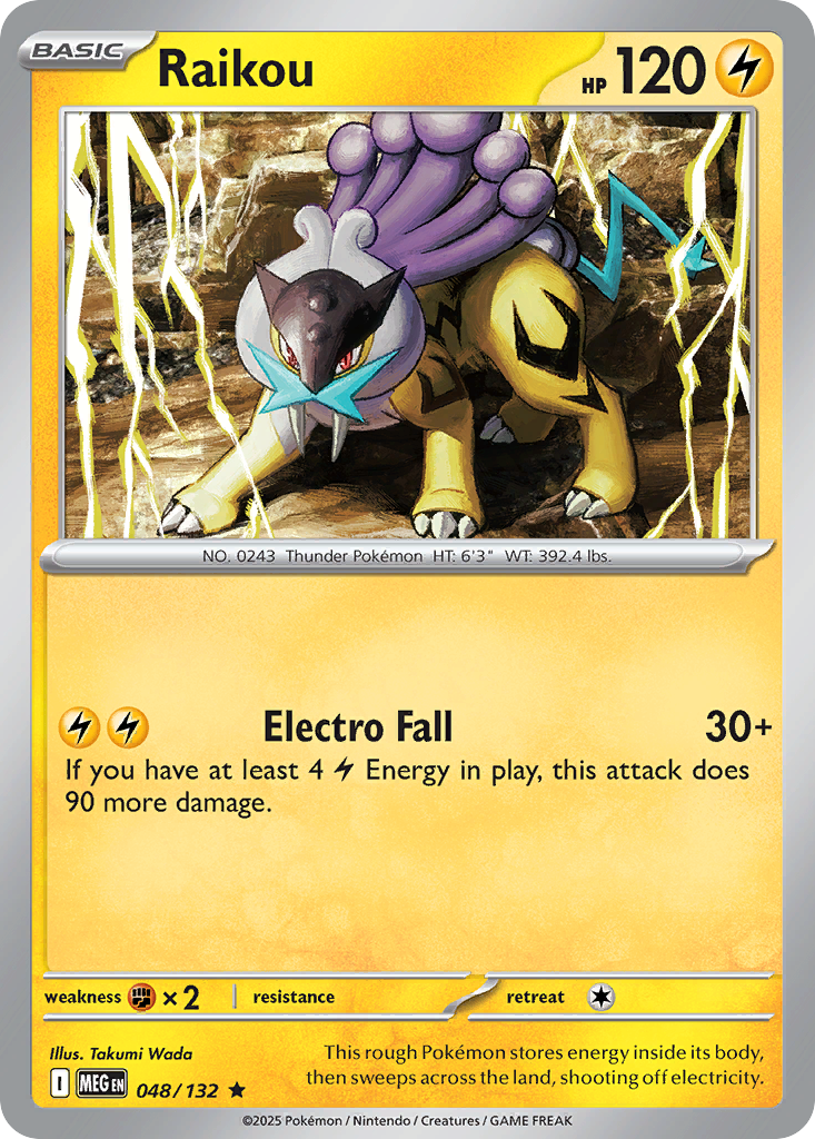 Raikou 48/132, Mega Evolution Pokémon card