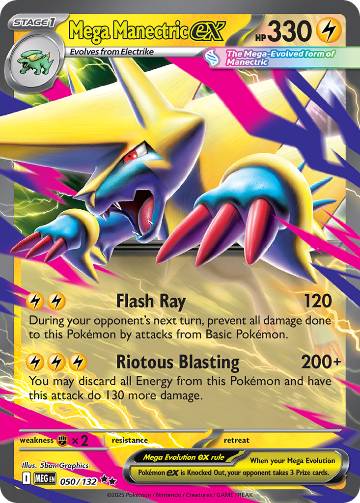 Mega Manectric ex 50/132, Mega Evolution Pokémon card