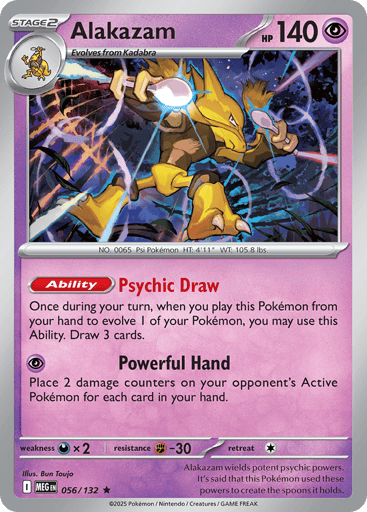 Alakazam 56/132 from Mega Evolution