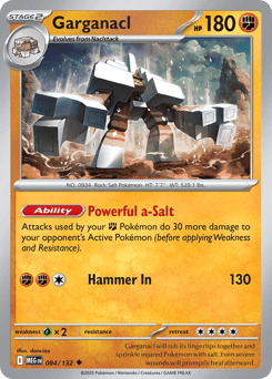 Garganacl 84/132, Mega Evolution
