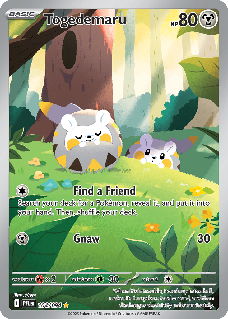 Togedemaru 104/94, Phantasmal Flames Pokémon card