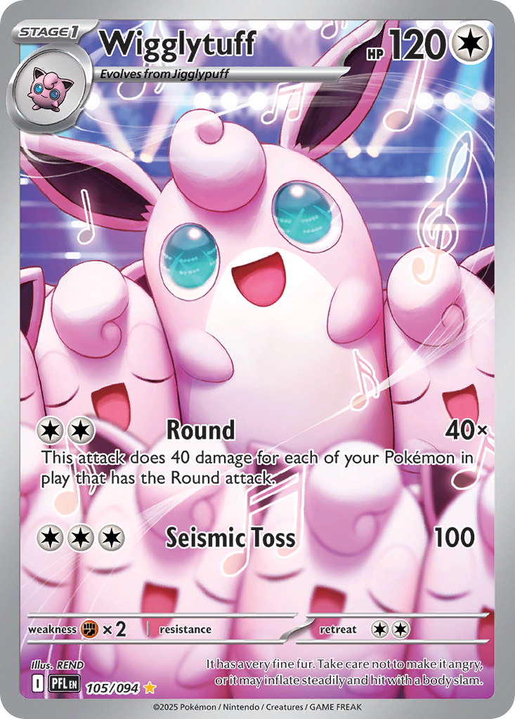 Wigglytuff 105/94, Phantasmal Flames Pokémon card