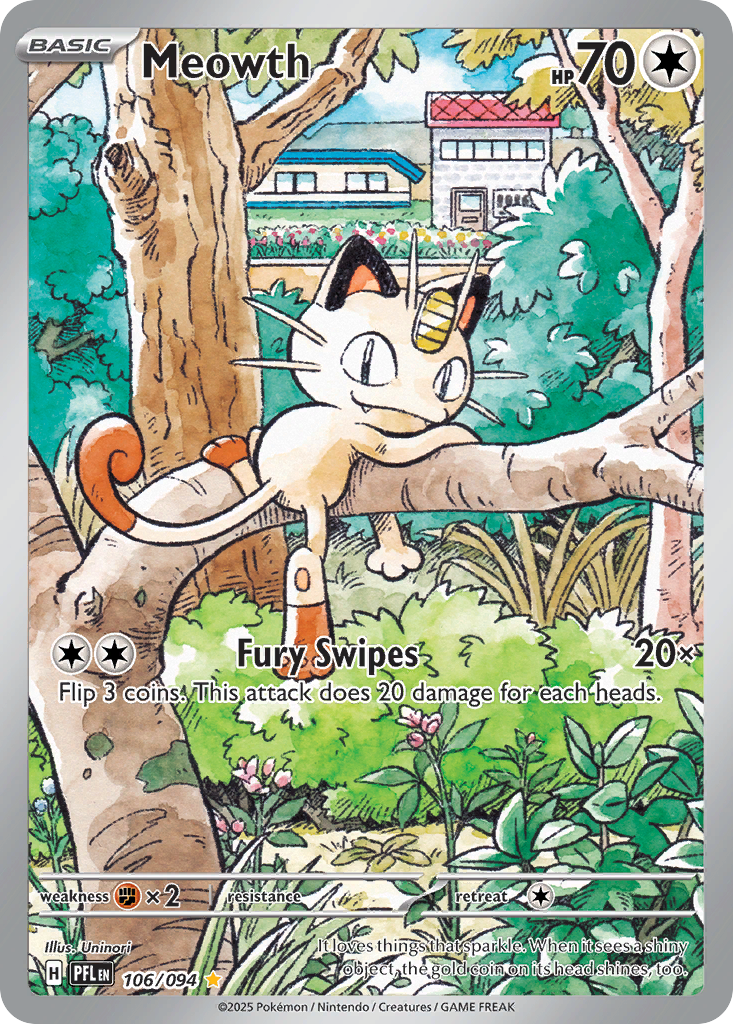 Meowth 106/94, Phantasmal Flames Pokémon card