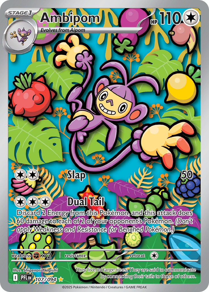 Ambipom 107/94, Phantasmal Flames Pokémon card