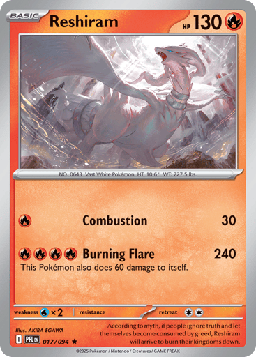 Reshiram 17/94 from Phantasmal Flames