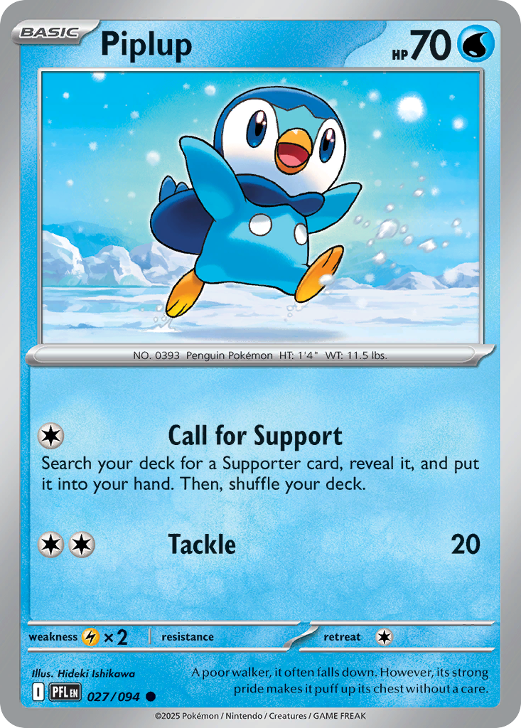 Piplup 27/94, Phantasmal Flames Pokémon card