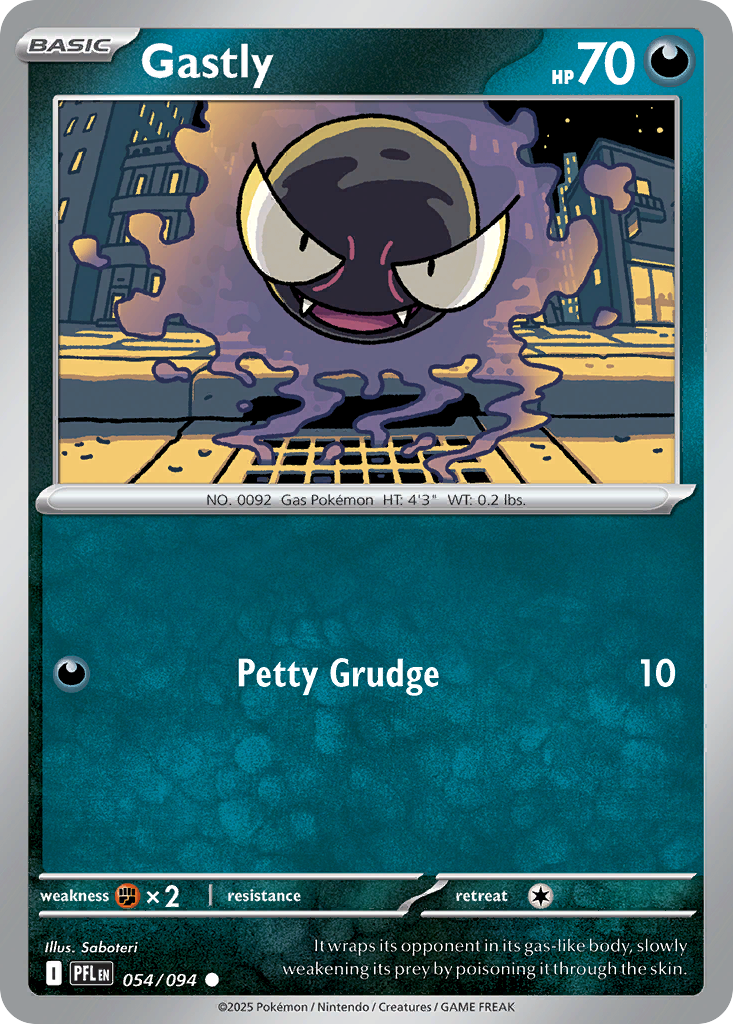 Gastly 54/94, Phantasmal Flames Pokémon card