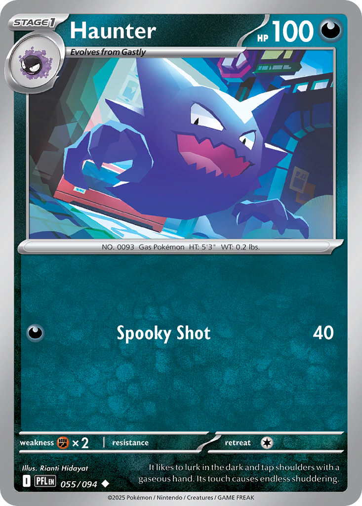 Haunter 55/94, Phantasmal Flames Pokémon card