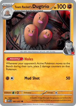 Team Rocket's Dugtrio 101/217 Ascended Heroes