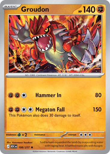 Groudon 108/217 from Ascended Heroes