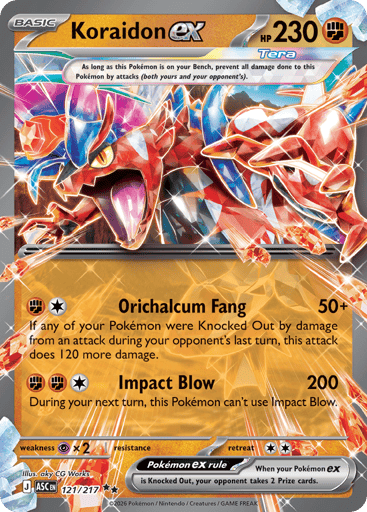 Koraidon ex 121/217 from Ascended Heroes