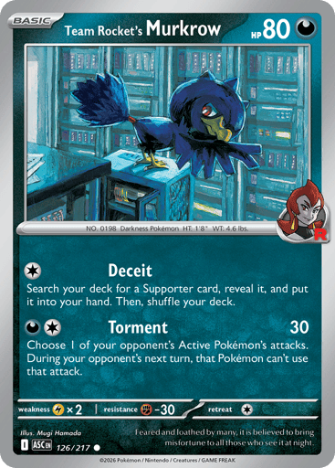 Team Rocket's Murkrow 126/217 from Ascended Heroes
