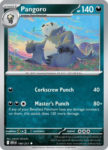 Pangoro 140/217 from Ascended Heroes