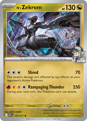 N's Zekrom 155/217 from Ascended Heroes