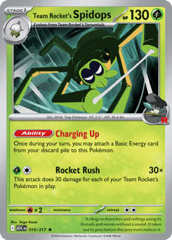 Team Rocket's Spidops 19/217 Ascended Heroes