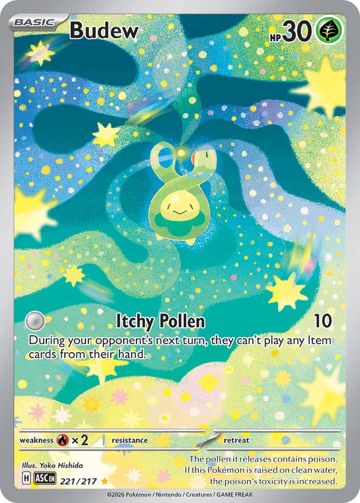 Budew 221/217, Ascended Heroes Pokémon card