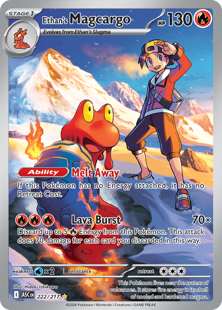 Ethan's Magcargo 222/217, Ascended Heroes Pokémon card