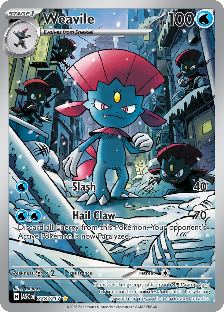 Weavile 228/217, Ascended Heroes Pokémon card