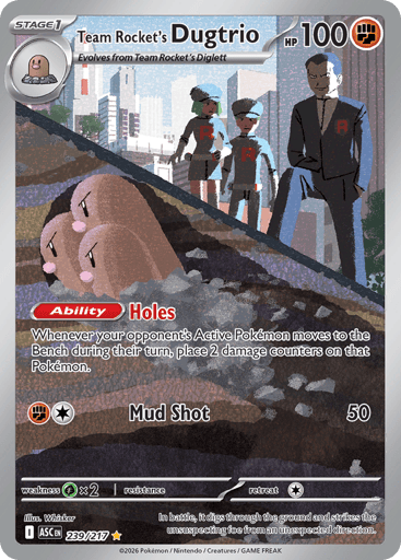Team Rocket's Dugtrio 239/217 from Ascended Heroes