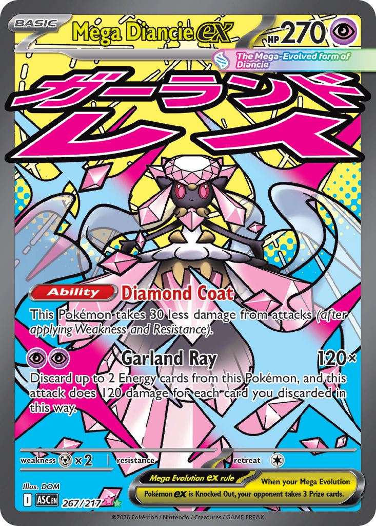 Mega Diancie ex 267/217, Ascended Heroes Pokémon card