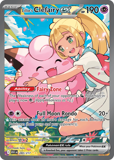 Lillie's Clefairy ex 280/217 from Ascended Heroes