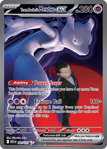 Team Rocket's Mewtwo ex 281/217 from Ascended Heroes
