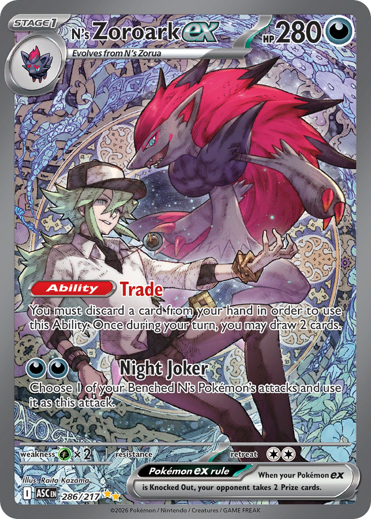 N's Zoroark ex 286/217, Ascended Heroes Pokémon card