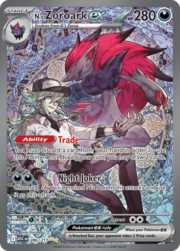N's Zoroark ex 286/217 from Ascended Heroes