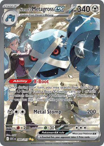 Steven's Metagross ex 289/217 from Ascended Heroes
