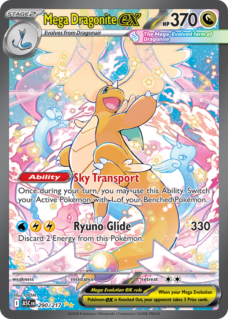 Mega Dragonite ex 290/217, Ascended Heroes Pokémon card