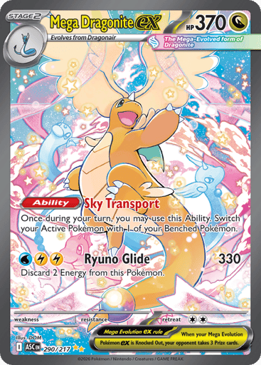 Mega Dragonite ex 290/217 from Ascended Heroes