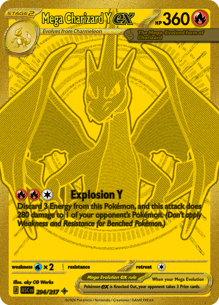 Mega Charizard Y ex 294/217, Ascended Heroes Pokémon card