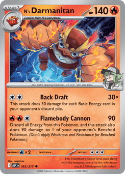 N's Darmanitan 33/217 Ascended Heroes