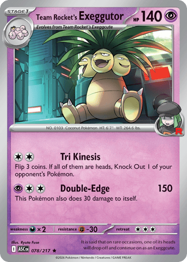 Team Rocket's Exeggutor 78/217 from Ascended Heroes